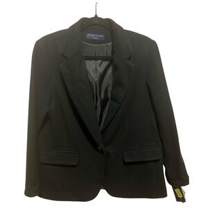 Preston & York 10P Black Cashmere Blend Blazer NWT Career Academia Classic Fit